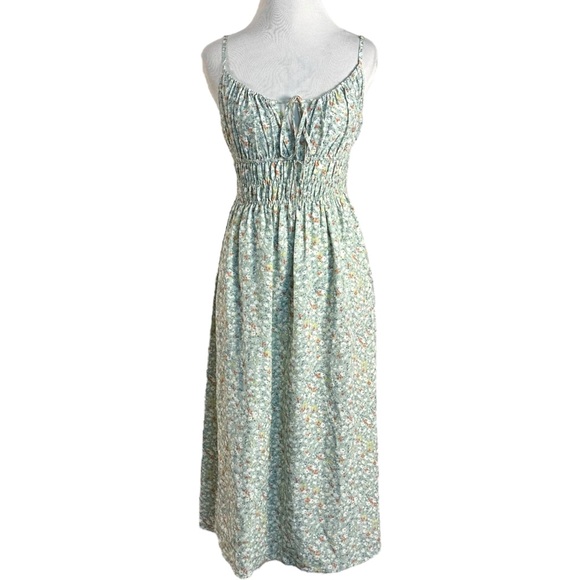Rails Dainty Octavia Dress Green Summer Meadow Midi Dress Size XS NWT Sundress - Picture 5 of 14